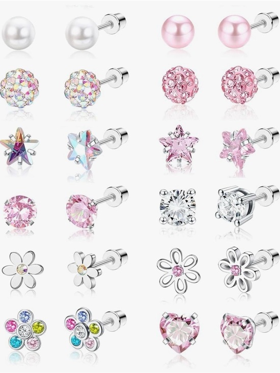 Jewelry - Pink and Silver Toned Earrings NEW